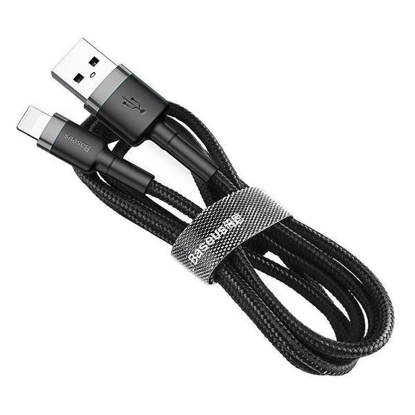 Кабель Baseus Cafule Cable USB For iP 2A 3m Gray+Black CALKLF-RG1 фото