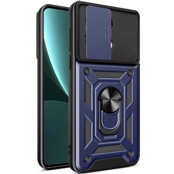 Ударостійкий чохол Camshield Serge Ring для Xiaomi Redmi Note 13 Pro 4G / 14s / Poco M6 Pro 4G Blue 777-04376 фото