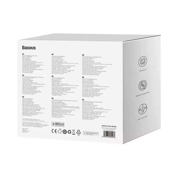 Сетевое зарядное устройство Baseus PowerCombo Digital PowerStrip 2AC+1U+1C+Retractable-C 65W with 1.5m Power 656-03187 фото
