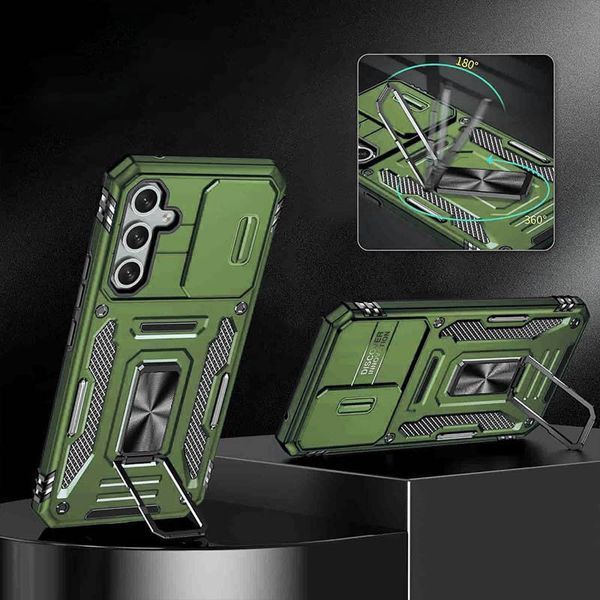 Ударостійкий чохол Camshield Army Ring для Samsung Galaxy A35 / A55 Army Green 777-04971 фото