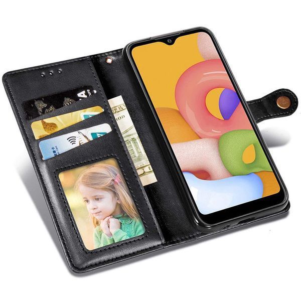 Шкіряний чохол-книжка GETMAN Gallant (PU) для Samsung Galaxy A10s Black 777-06537 фото