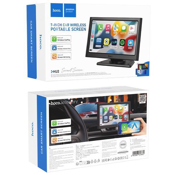 Монітор для авто HOCO HU2 Imogen 7-inch car wireless portable screen Black 999-00004 фото