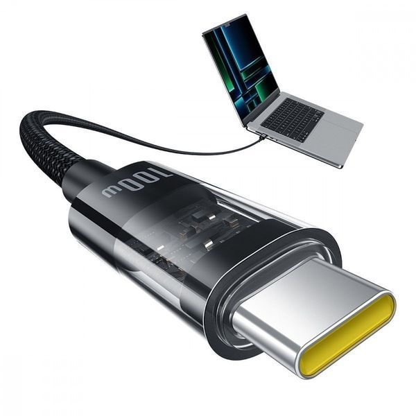 Кабель Baseus Gem Fast-Charging Data Cable Type-C to Type-C 100W 1m Black P10373000111-00 фото