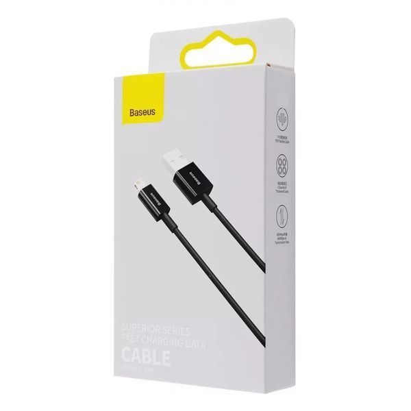 Кабель Baseus Superior Series Fast Charging Lightning 2.4A (2m) Black 209-00240 фото