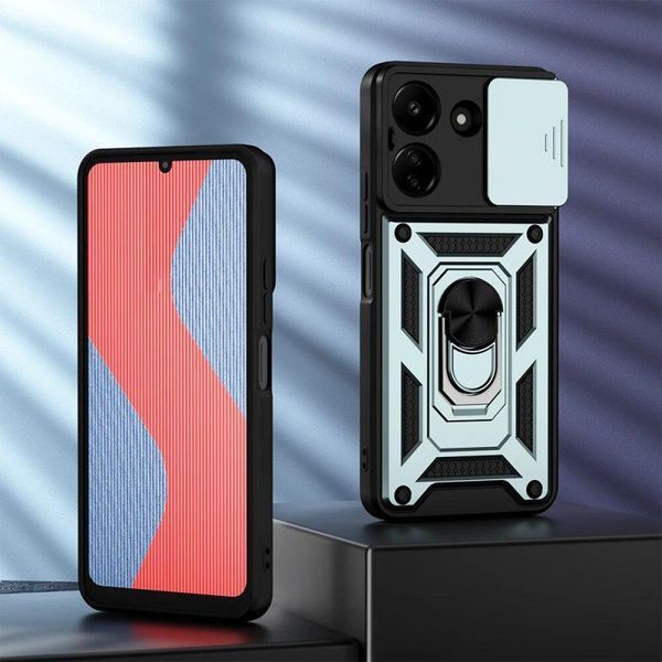 Ударостійкий чохол Camshield Serge Ring для Xiaomi Redmi 13C / Poco C65 Green 777-04452 фото