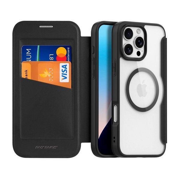 Чохол-книжка Dux Ducis Skin X Pro with MagSafe для iPhone 16 Pro Max Pure Black 757-00520 фото