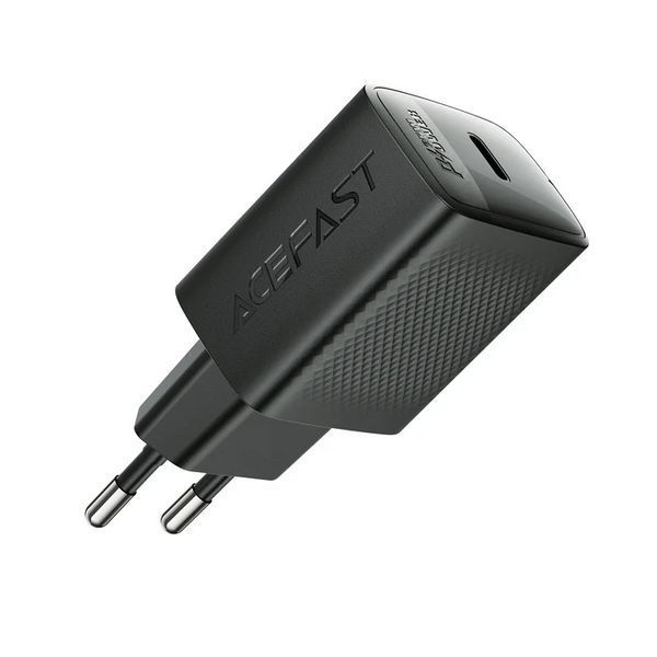 Сетевое зарядное устройство ACEFAST A104 PD25W GaN single USB-C charger Black 6974316283355 фото
