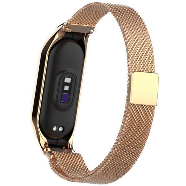 Ремінець Milanese Loop Design для Xiaomi Mi Band 7 Pink Gold 212-01619 фото