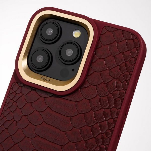 Чехол Kajsa Snake Pattern with Magnetic Ring iPhone 16 Pro Max Desert titanium 656-08156 фото