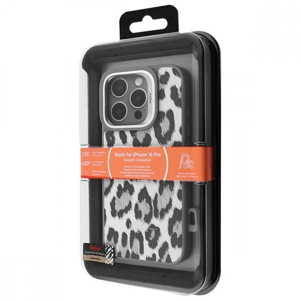 Чохол Kajsa Leopard Pattern with Magnetic Ring iPhone 16 Pro Black 656-08206 фото