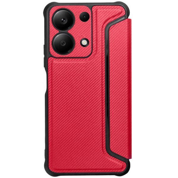 Шкіряний чохол-книжка GETMAN Razor (PU) для Xiaomi Redmi Note 13 Pro 4G / Poco M6 Pro 4G Red 777-07686 фото