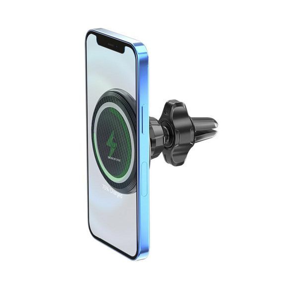 Держатель для мобильного с БЗП BOROFONE BH45 Mobile magnetic wireless charging car holder 656-00533 фото