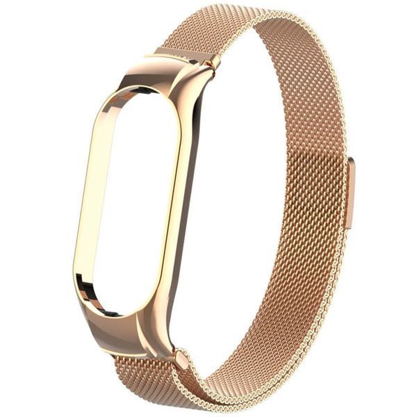 Ремінець Milanese Loop Design для Xiaomi Mi Band 7 Pink Gold 212-01619 фото