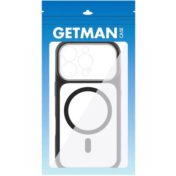 Чехол TPU+PC GETMAN Moon Clear with MagSafe для Apple iPhone 14 Pro Max (6.7") Black 656-08432 фото