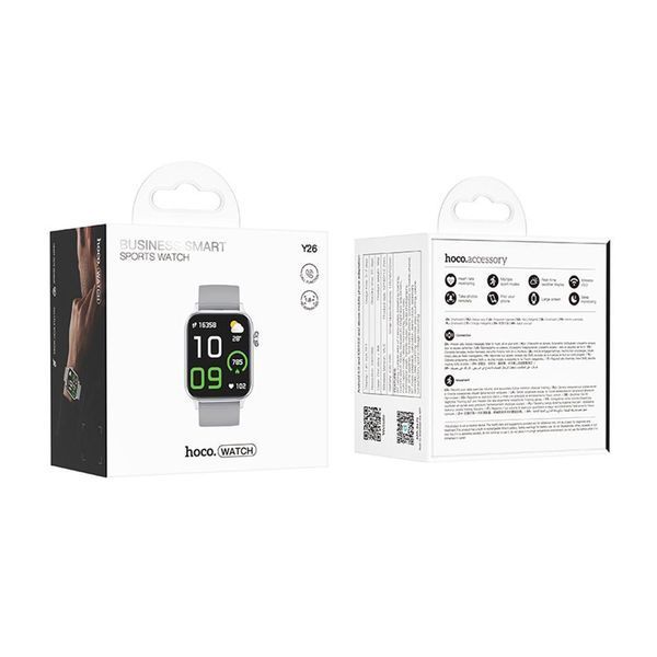 Смарт Годинник Hoco Y26 Smart sports watch Срібний 656-03449 фото