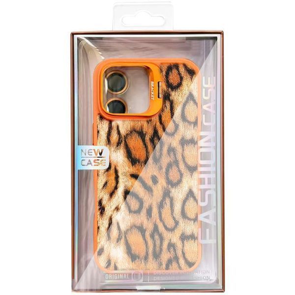 Чохол TPU+PC Wild Leopard with MagSafe and Lens для Apple iPhone 13 / 14 (6.1") Orange 656-08256 фото