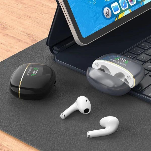 Беспроводные наушники BOROFONE BW30 Cheerful true wireless BT headset Bright Metal Gray 656-02068 фото