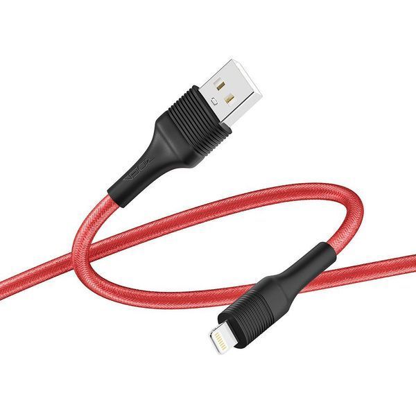 Кабель USB Ridea RC-M132 Fila 12W Lightning 1m Чорний 209-00344 фото