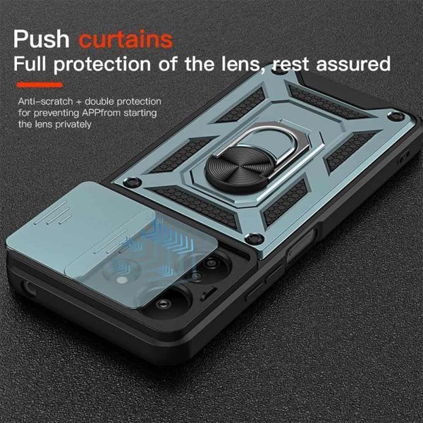 Ударостійкий чохол Camshield Serge Ring для Xiaomi Redmi 13C / Poco C65 Green 777-04452 фото