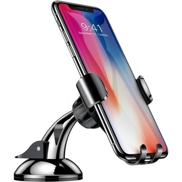 Гравітаційний автомобільний тримач Baseus Osculum Type Gravity Car Mount Чорний 201-00050 фото