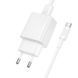 Мережевий зарядний пристрій з кабелем BOROFONE BAS71A Source single-port charger set(Type-C) White 6941991122620 фото 3
