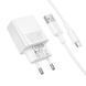 Мережевий зарядний пристрій з кабелем BOROFONE BAS71A Source single-port charger set(Type-C) White 6941991122620 фото 4