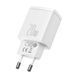 Мережевий зарядний пристрій Baseus Compact Quick Charger U+C 20W EU White 656-01293 фото 3