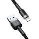 Кабель Baseus Cafule Cable USB For iP 2A 3m Gray+Black CALKLF-RG1 фото 4