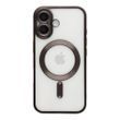 Чехол TPU Metallic Chrome Full Camera with Magsafe для iPhone 16 Black