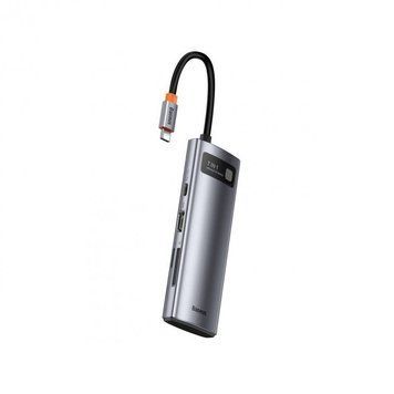 USB-хаб Baseus Metal Gleam Series 7-in-1 Multifunctional Type-C HUB Docking Station Gray（Type-C to WKWG020113 фото