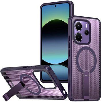 Чехол TPU Breeze with MagSafe stand для Xiaomi Redmi Note 14 4G (Europe version) Purple 777-08692 фото