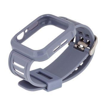 Ремешок для Apple Watch Band Silicone Shine + Protect Case 44mm Light Grey 212-02052 фото