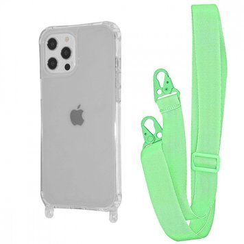 Чохол WAVE Clear Case With Strap для Iphone 12 Pro Max Green 208-05205 фото
