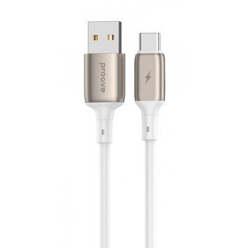 Кабель Proove Flex Metal USB для Type-C 2.4A (1m) white 656-02581 фото