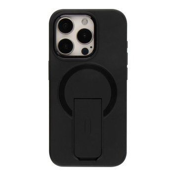 Чехол TPU+PC FlexGuard Magnetic Ring Stand для iPhone 15 Pro Deep Black 757-00402 фото