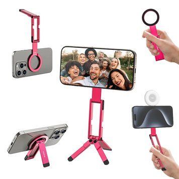Держатель телефона Ulanzi MA60 Foldable Magnetic Phone Tripod (Pink) S039 фото