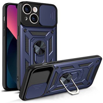 Ударопрочный чехол Camshield Serge Ring для Apple iPhone 13 (6.1") Blue 208-05555 фото