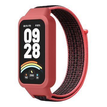 Ремешок для Xiaomi Mi Band 9 Active Nylon Red Black 212-02652 фото