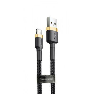 Кабель Baseus Cafule Lightning Cable 2A (3m) Gold/Black CALKLF-RV1 фото