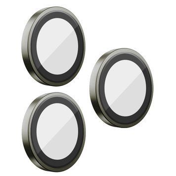 Захисне скло BlueO Metal на камеру для Apple iPhone 16 Pro / 16 Pro Max / 15 Pro / 15 Pro Max Сірий / Natural Titanium 777-08399 фото
