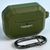 Футляр для навушників з карабіном для AirPods 3 Leather Armor Carabin Army Green 203-00457 фото