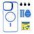 Чохол TPU+PC+Metal Stand Case with MagSafe and Camera Lenses для iPhone 15 Pro Max Blue 214-03712 фото