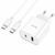 Мережевий зарядний пристрій HOCO C80A Plus Rapido PD20W+QC3.0 charger set(Type-C to Type-C) White 656-01360 фото