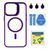 Чохол TPU+PC+Metal Stand Case with MagSafe and Camera Lenses для iPhone 14 Pro Max Dark Purple 214-03662 фото