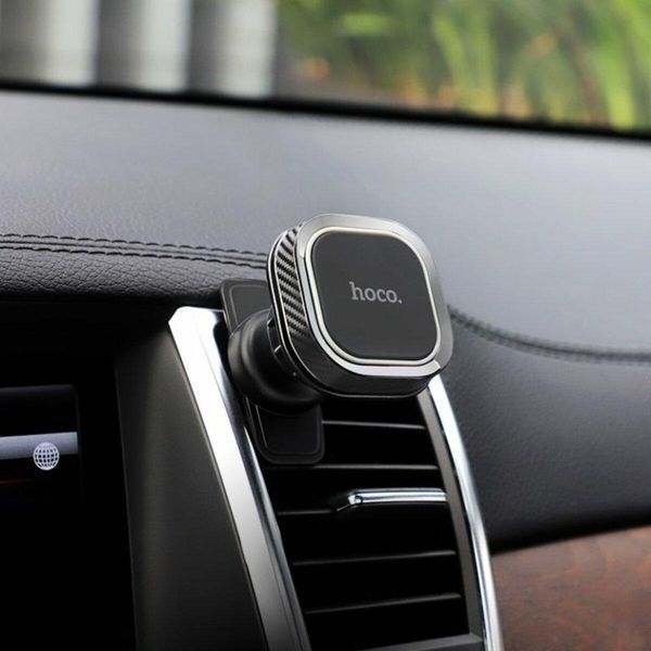 Держатель для мобильного HOCO CA52 Intelligent air outlet in-car holder Black+Gray 656-00482 фото