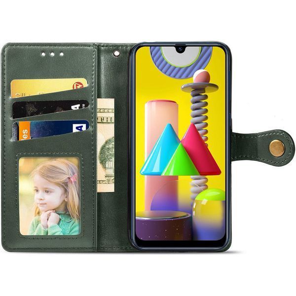 Кожаный чехол-книжка GETMAN Gallant (PU) для Xiaomi Poco F5 / Note 12 Turbo Green 777-06388 фото