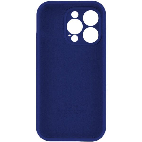 Силіконовий чохол з закритою камерою для iPhone 16 Pro Max Navy Blue 666-01317 фото
