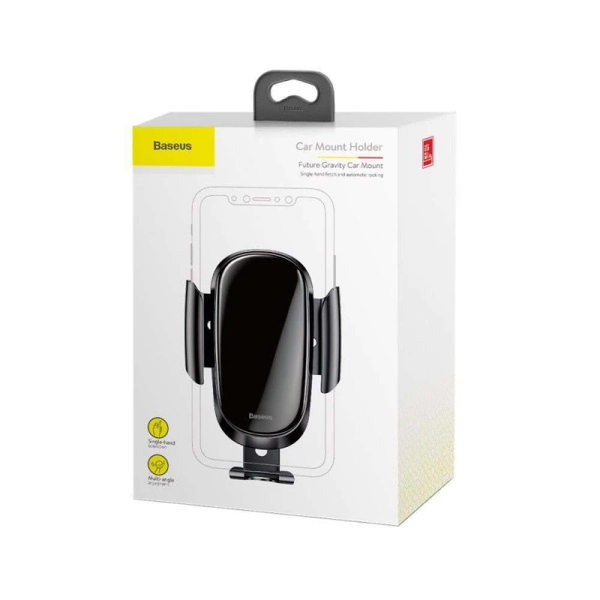 Гравітаційний автомобільний тримач Baseus Future Gravity Car Mount (SUYL-WL01) Чорний 201-00051 фото