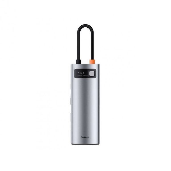 USB-хаб Baseus Metal Gleam Series 7-in-1 Multifunctional Type-C HUB Docking Station Gray（Type-C to WKWG020113 фото