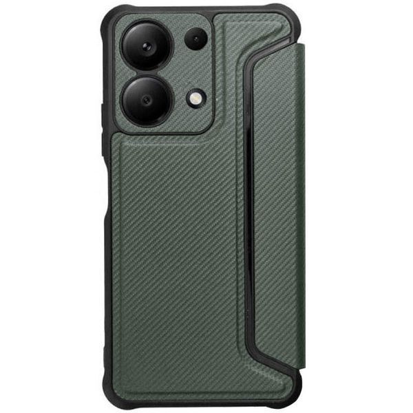 Кожаный чехол-книжка GETMAN Razor (PU) для Xiaomi Redmi Note 13 Pro 4G / Poco M6 Pro 4G Green 777-07687 фото